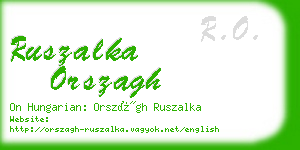 ruszalka orszagh business card